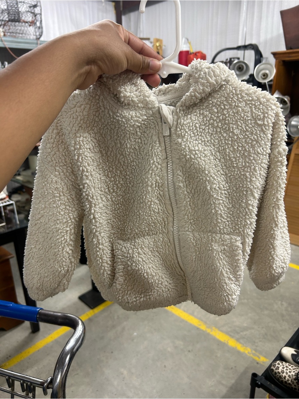 🌼2 for $5🌼 Old Navy Cream Sherpa Zip-Up Hoodie for Kids